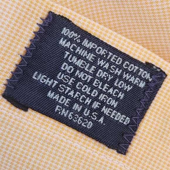 Burberry London Shirt Men’s 16 1/2 R Extra Large Tangerine Imported Cotton USA - Picture 6 of 12